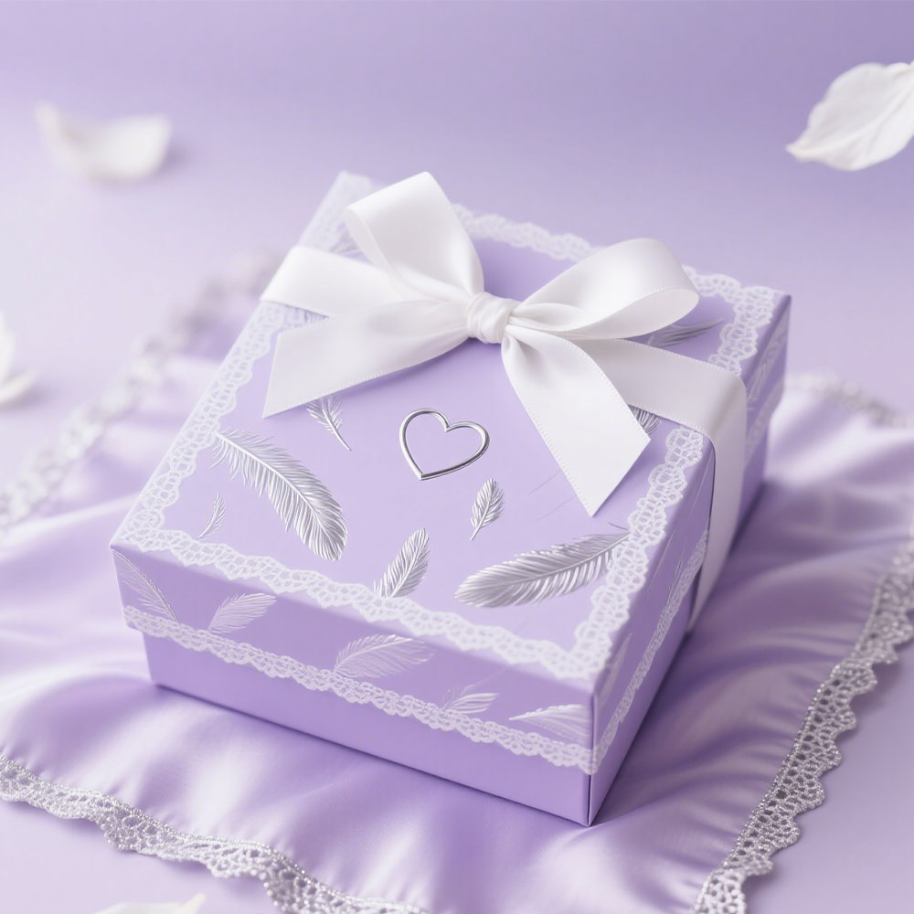 Lavender Feather Gift Box